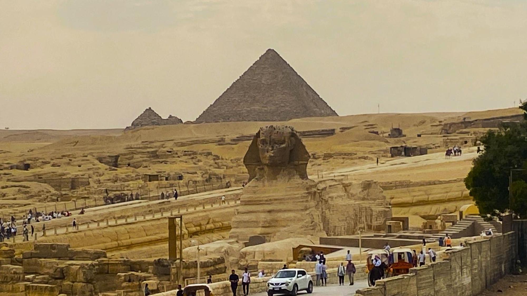 Seven Pyramids Panoramic View Inn Kafret el-Gabal Exterior foto
