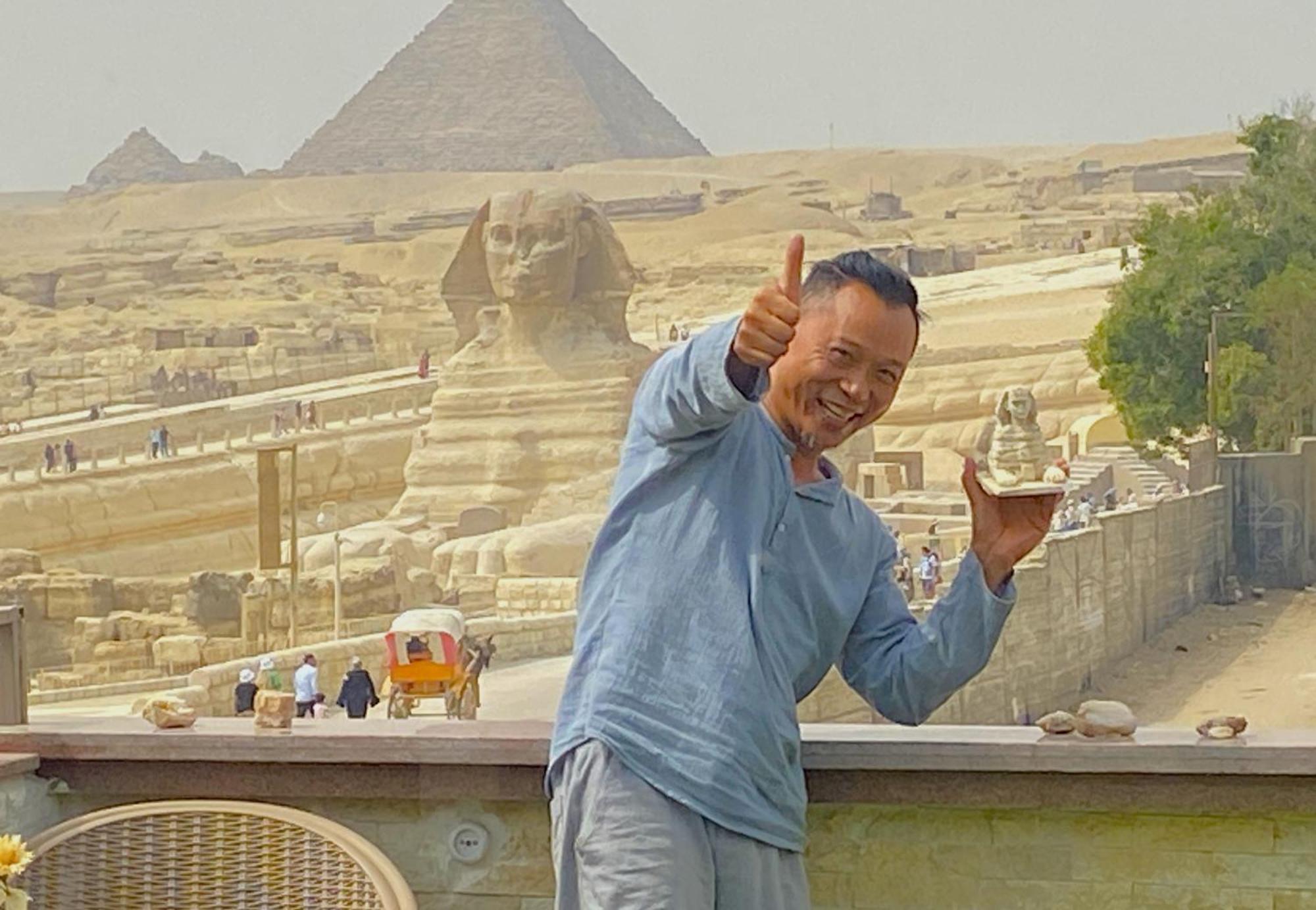 Seven Pyramids Panoramic View Inn Kafret el-Gabal Exterior foto
