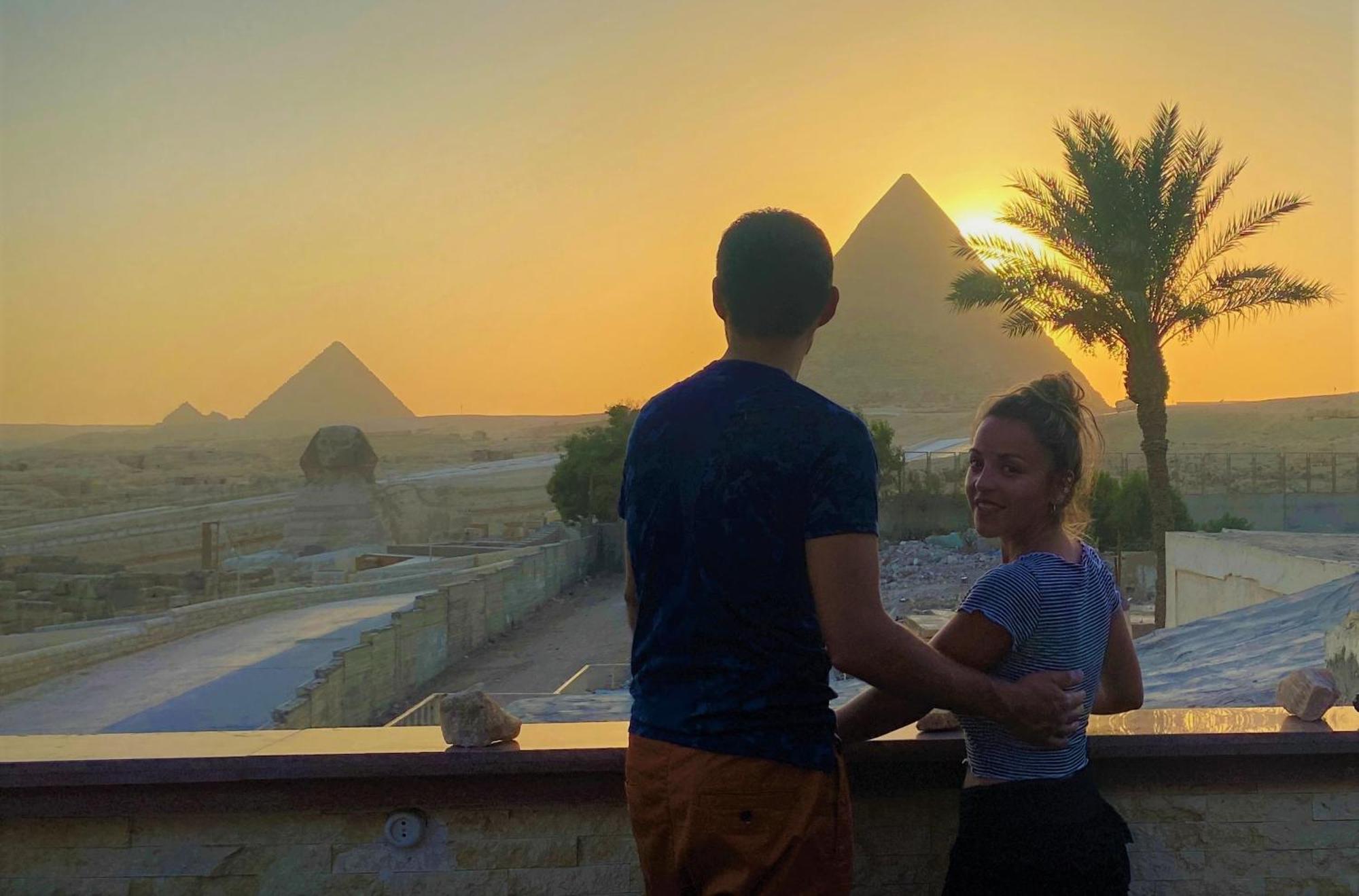 Seven Pyramids Panoramic View Inn Kafret el-Gabal Exterior foto