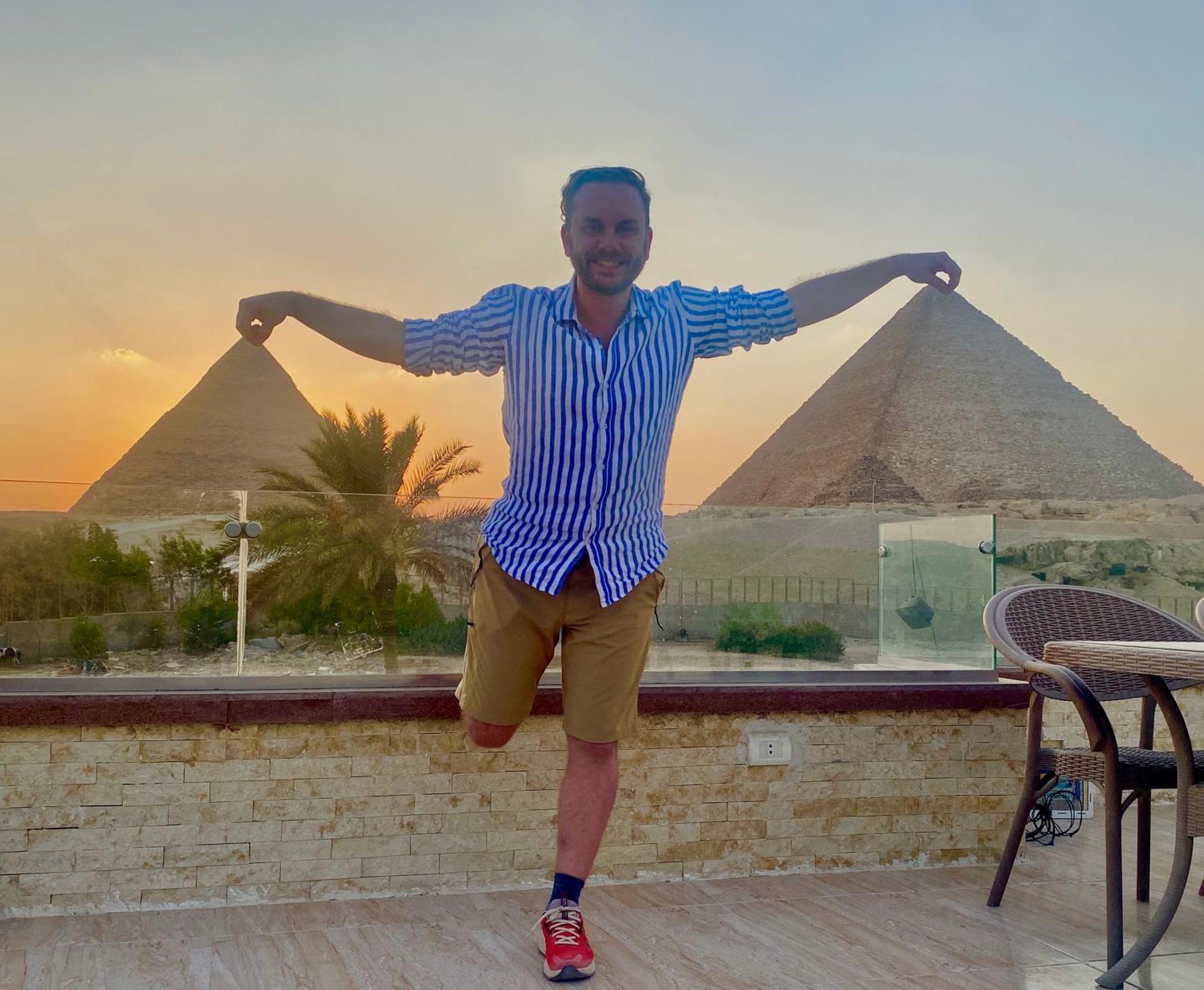 Seven Pyramids Panoramic View Inn Kafret el-Gabal Exterior foto