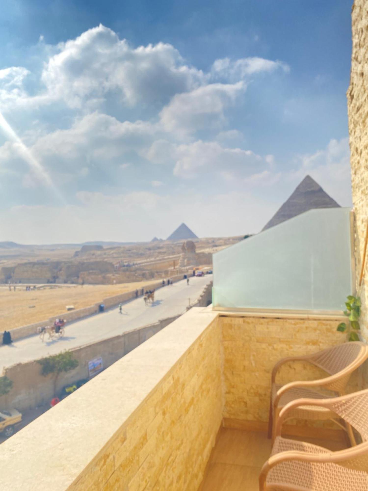 Seven Pyramids Panoramic View Inn Kafret el-Gabal Exterior foto